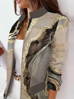 Stand Collar Casual Zipper Jacket -Shinee Style Shop 013474774e7b7e371ea9448fafa1465e