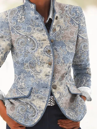 Regular Fit Paisley Boho Blazer 5 Regular Fit Paisley Boho Blazer - Image 3