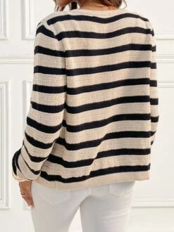 Striped Loose Casual Shawl Collar Cardigan 9 Striped Loose Casual Shawl Collar Cardigan -Shinee Style Shop 0a3f2563bf262f3fdc1eb0a6c2a72da9