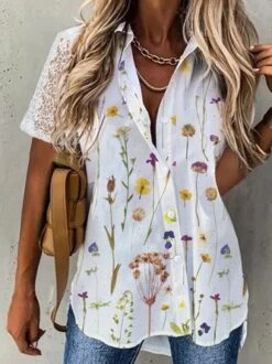 JFN Collar Floral Casual Shirt