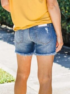 Blue Denim Pockets Simple Shorts -Shinee Style Shop 2 1588501136668