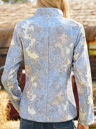 Regular Fit Paisley Boho Blazer 7 Regular Fit Paisley Boho Blazer - Image 5