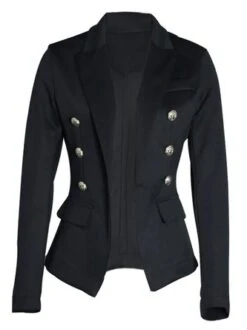 Ladies Fashion Button Design Blazer -Shinee Style Shop 24 1601090483528