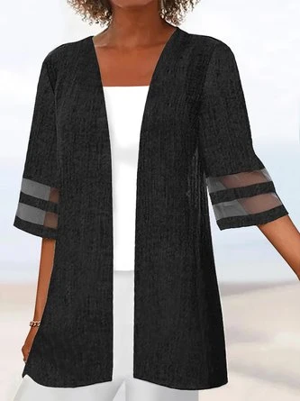 JFN Cotton-blend Casual Wrap Plain Loose Kimono 7 JFN Cotton-blend Casual Wrap Plain Loose Kimono - Image 5