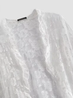 Breathable Casual Cute Jacket Short Sleeve Solid Color Floral Lace Wedding Knit Jacket -Shinee Style Shop 2d1c5a11d199b9791af4314b31ffad9c