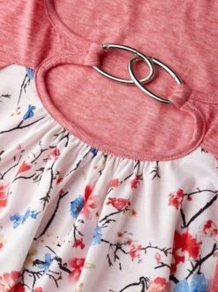 JFN Casual Floral Design Short Sleeve Top -Shinee Style Shop 2d639044275b5b8c27a0cf32385963d6