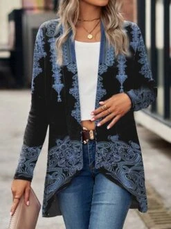 Ethnic Casual Lapel Collar Kimono -Shinee Style Shop 360c69f4902f62b233cf3558db94eb28