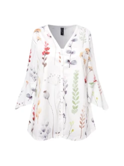 Wrap Casual Loose Floral Blouse -Shinee Style Shop 41c413abba657112b6ddd446adfeacbc