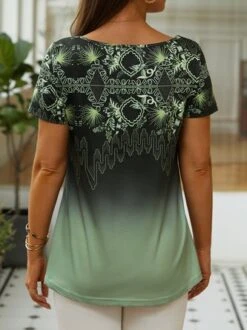 Jersey Square Neck Boho Loose Blouse -Shinee Style Shop 4ace4594b4991daa32eb8affc7993a19