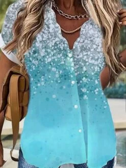 Loosen Ombre Short Sleeve Blouse -Shinee Style Shop 4ad34004d7a31df107605ccdb7a53ed8