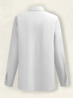 JFN Cotton & Linen Loose Plain Shirt Collar Casual Blouse -Shinee Style Shop 507286c2f1613d60786cb110946270e6