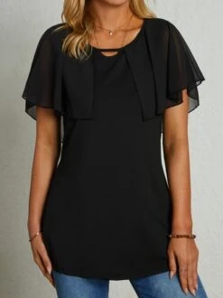 JFN Round Neck Regular Fit Casual Vacation Short Sleeve Top -Shinee Style Shop 5866fb4b28b7ffa76c552c7593df810f