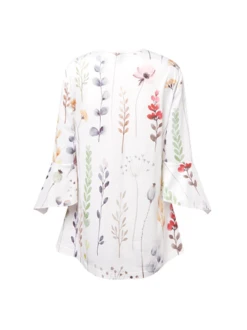 Wrap Casual Loose Floral Blouse -Shinee Style Shop 70eecfad833517249feb32199a352e27