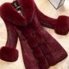 Women Elegant Plain Long Faux Fur Coat -Shinee Style Shop 8546eaedaea0448e82d0dbd65a62c8c1