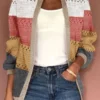 Jacquard Wrap Casual Cardigan