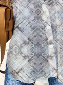 Vintage Classic Plaid Nail Button Loose Vacation Top Shirt Plus Size -Shinee Style Shop 8fcda13913f31590c68c3aaf39e2c84e