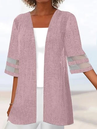 JFN Cotton-blend Casual Wrap Plain Loose Kimono 5 JFN Cotton-blend Casual Wrap Plain Loose Kimono - Image 3