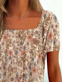 Buttoned Casual Square Neck Shirt -Shinee Style Shop 97e28a810834f20ffe015c6971dc2f28