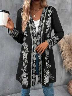 Jersey Cross Neck Casual Loose Kimono -Shinee Style Shop 97f7e5514dddcf6b4eb53a927083c532