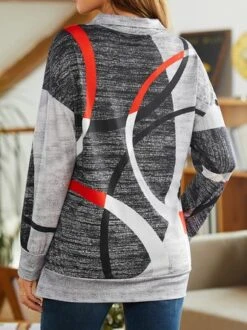 JFN Collar Geometric Casual Tunic Top -Shinee Style Shop 995d1b3730b8f3a295ff8219a2c0bd7c