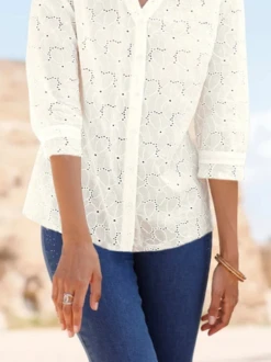 JFN Plain Casual Loose Cotton Blouse -Shinee Style Shop a366516f011d0d53e4a6d1d28ed90bd7