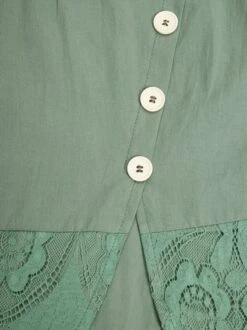 JFN Cotton Ethnic Casual Square Neck Lace Tops Long Sleeve U Neck Tunic -Shinee Style Shop b556b49014abcbd9b46b18c6c53f59ec