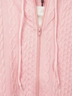 Loose Knit Hooded Jacket In Textured Fabric -Shinee Style Shop be05c2df473f6e69f2988c41aefb3a62