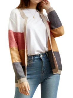 Jacquard Wrap Casual Cardigan -Shinee Style Shop c4bb3b987ba212f976b376f5bf42abc4