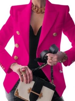 Ladies Fashion Button Design Blazer -Shinee Style Shop d25ea7ac4867080d6d4e10984cd6cebb