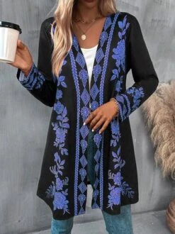 Jersey Cross Neck Casual Loose Kimono -Shinee Style Shop d55b807c8f2e48ed9c6008ecd0a2f51a