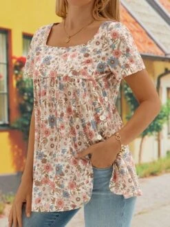 Buttoned Casual Square Neck Shirt -Shinee Style Shop daa1101e0d5994b9fbec8051e6f4c443