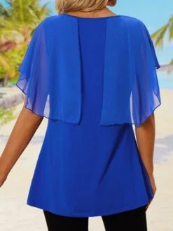 JFN Round Neck Regular Fit Casual Vacation Short Sleeve Top -Shinee Style Shop dbc11efdc73acdd28e5ecaa1673244da