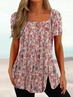 Buttoned Casual Square Neck Shirt -Shinee Style Shop e3693297647f3c57e960d438d1bb7595