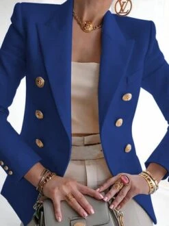 Ladies Fashion Button Design Blazer -Shinee Style Shop e5f7de9fc94f13b3cee92586dce959ed