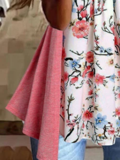 JFN Casual Floral Design Short Sleeve Top -Shinee Style Shop ea256c1e0c87dafbb8e974e5f09d6e42