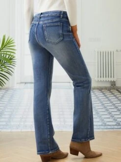 Casual Embroidered Floral Denim Jeans -Shinee Style Shop f866363b8cc85a9dcd04d3cc5199a117