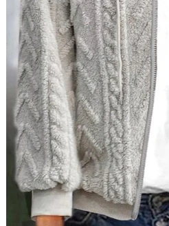 Fluff/Granular Fleece Fabric Casual Teddy Jacket 5 Fluff/Granular Fleece Fabric Casual Teddy Jacket - Image 3