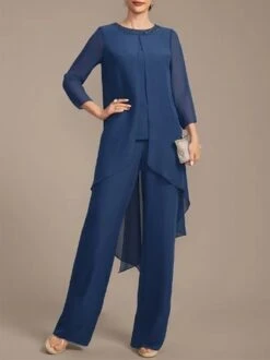 Loose Chiffon Plain Elegant Two-Piece Set -Shinee Style Shop 0727232335a86c968fd6ea26f18cef42