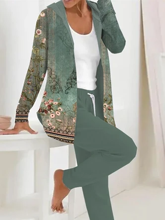 Loose Floral Casual Two-Piece Set 4 Loose Floral Casual Two-Piece Set - Image 2