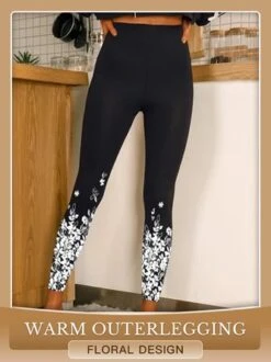 JFN Women High Waist Floral Ombre Butt Lifting Black Leggings -Shinee Style Shop 3e5bfbf3577e61487ea9641c7894abda