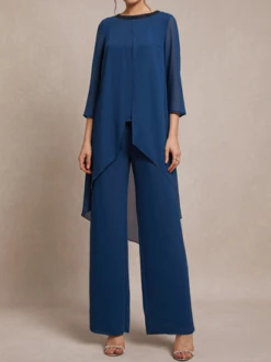 Loose Chiffon Plain Elegant Two-Piece Set -Shinee Style Shop 40d0943f67a6fb06fb217b173d336a72