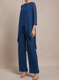 Loose Chiffon Plain Elegant Two-Piece Set -Shinee Style Shop 463b0866e305273b20b2c303d1913cd5