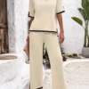 Women's Color Block Daily Going Out Two Piece Set Short Sleeve Casual Summer Top With Pants Matching Set Black 1 Women's Color Block Daily Going Out Two Piece Set Short Sleeve Casual Summer Top With Pants Matching Set Black -Shinee Style Shop 4a4ec361b31be763c1626cfd0441f604
