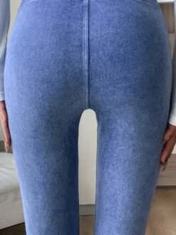 JFN Crossover High Elasticity Tight Plain Blue Leggings -Shinee Style Shop 75b13b6426f96181502f54c300fe3a95