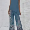 Women's Irregular Craftsmanship Floral Daily Going Out Two-Piece Set Elegant Summer Sleeveless Tunic Top With Pants Matching Set 1 Women's Irregular Craftsmanship Floral Daily Going Out Two-Piece Set Elegant Summer Sleeveless Tunic Top With Pants Matching Set -Shinee Style Shop 8a9eecc16c9f07d47c5787da2a3660f9