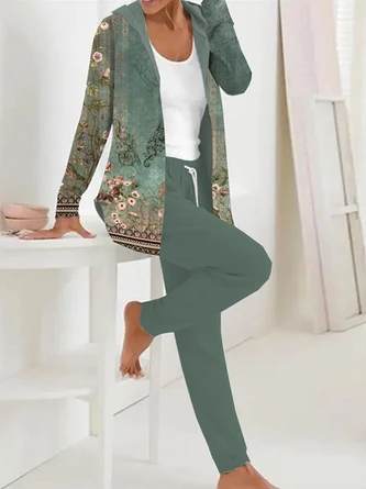 Loose Floral Casual Two-Piece Set 3 Loose Floral Casual Two-Piece Set