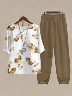 Loose Casual Floral Two-Piece Set -Shinee Style Shop 99b9a491a7d9b0850e791783ab098fa5