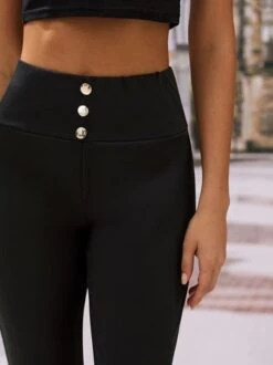 JFN Casual Plain Autumn Natural Tight Long Medium Elastic Leggings -Shinee Style Shop 9b0b8e786ec97c0db4573ee93ca72c83