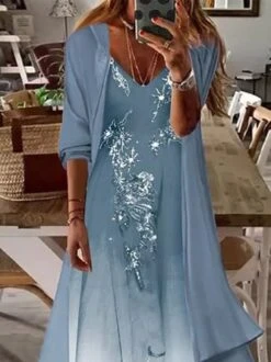 Women's Shift Dress Maxi Dress Half Sleeve Floral Print Spring Summer 2PCS V Neck Casual Dress 10 Women's Shift Dress Maxi Dress Half Sleeve Floral Print Spring Summer 2PCS V Neck Casual Dress -Shinee Style Shop 9d4b334a2fcec16d501715b39cb34316