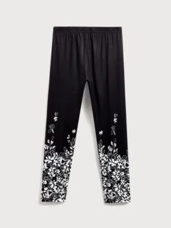 JFN Women High Waist Floral Ombre Butt Lifting Black Leggings -Shinee Style Shop bcd48048c69d7404acc014c9365de4ce